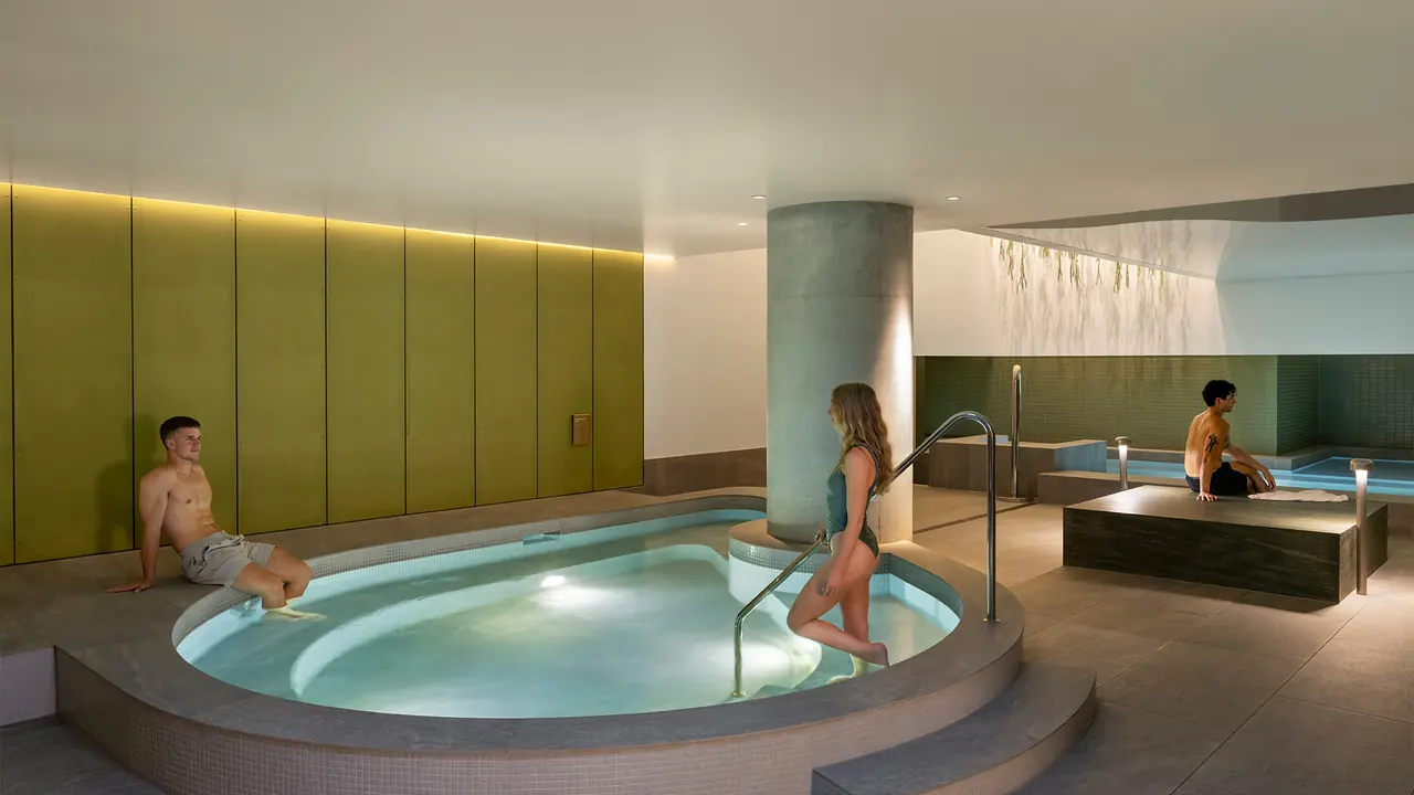 Magnesium pools in the bathhouse at The Commons Health Club, Richmond