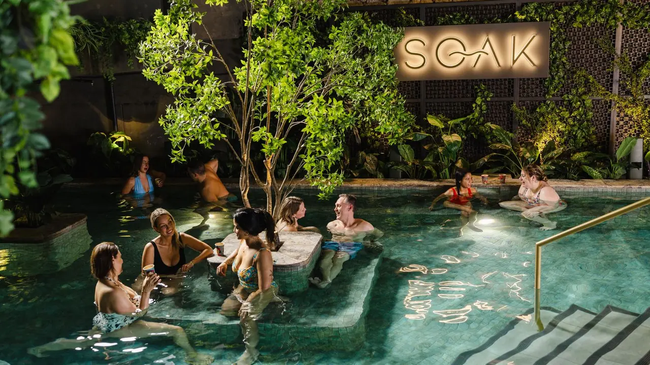 Outdoor bathing pool at Soak Bathhouse, South Yarra